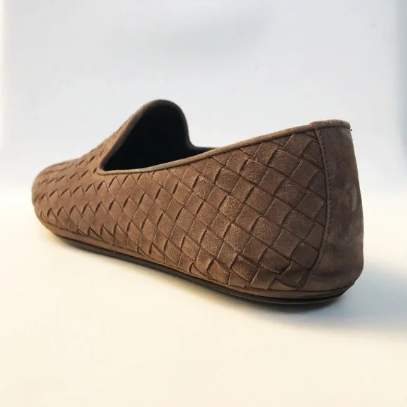 BOTTEGA VENETA ITALIAN BEIGE GENUIN LEATHER CASUAL LOAFERS MEN'S SHOE SIZE 42